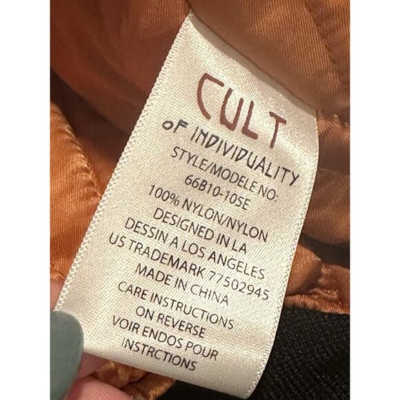 Cult of Individuality Varsity Jacket Coat Mens XL Black Welcome To The Cult - Picture 12 of 14